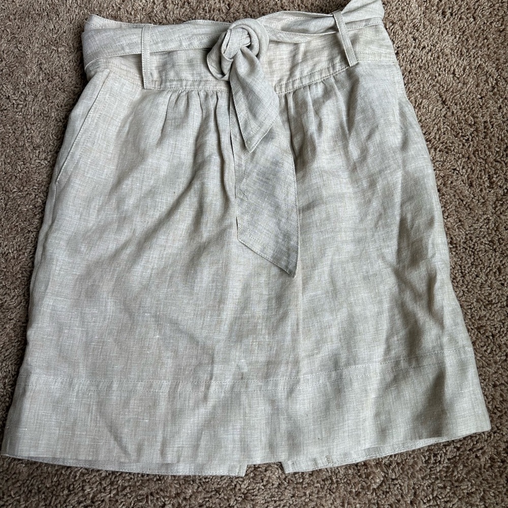 Banana Republic Light Beige Linen Skirt Size 2